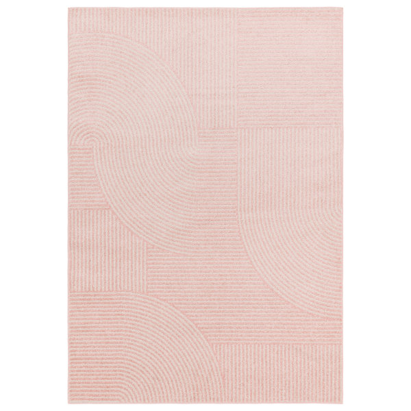 Isabelline Boyles Pink Geometric Area Rug Wayfair.co.uk